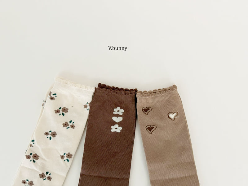V Bunny - Korean Children Fashion - #magicofchildhood - Rain Flower Socks Set - 3