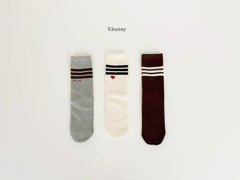 V Bunny - Korean Children Fashion - #magicofchildhood - Sun Heart Socks Set