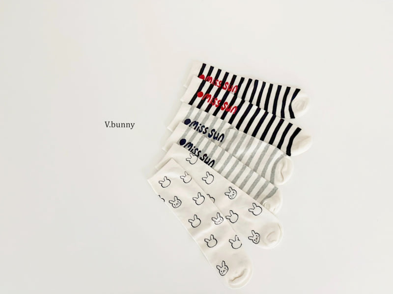 V Bunny - Korean Children Fashion - #littlefashionista - Miseon Socks Set - 4