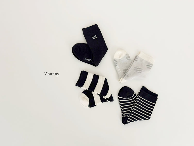 V Bunny - Korean Children Fashion - #magicofchildhood - Good Time Socks Set - 2