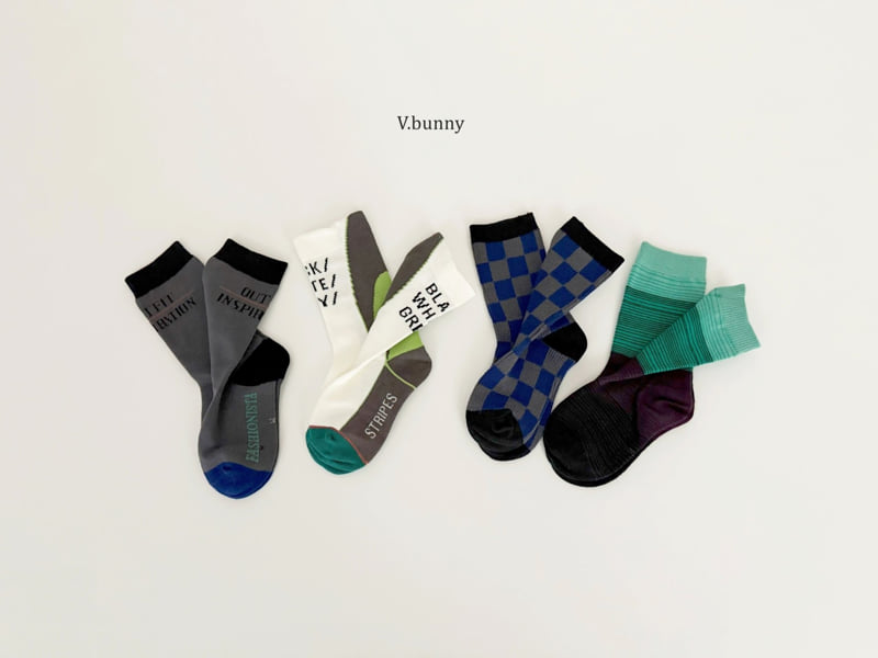 V Bunny - Korean Children Fashion - #magicofchildhood - Fashionista Socks Set - 3