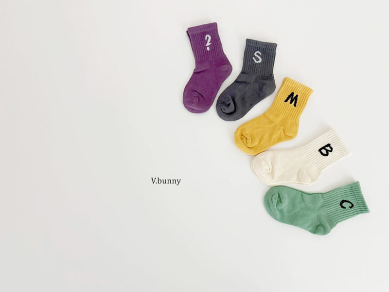 V Bunny - Korean Children Fashion - #magicofchildhood - Question Socks Set - 2
