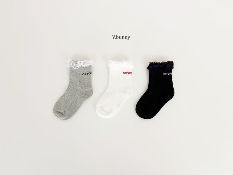 V Bunny - Korean Children Fashion - #magicofchildhood - As You Socks Set