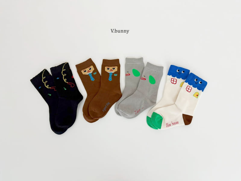 V Bunny - Korean Children Fashion - #magicofchildhood - Bread Socks Set - 10