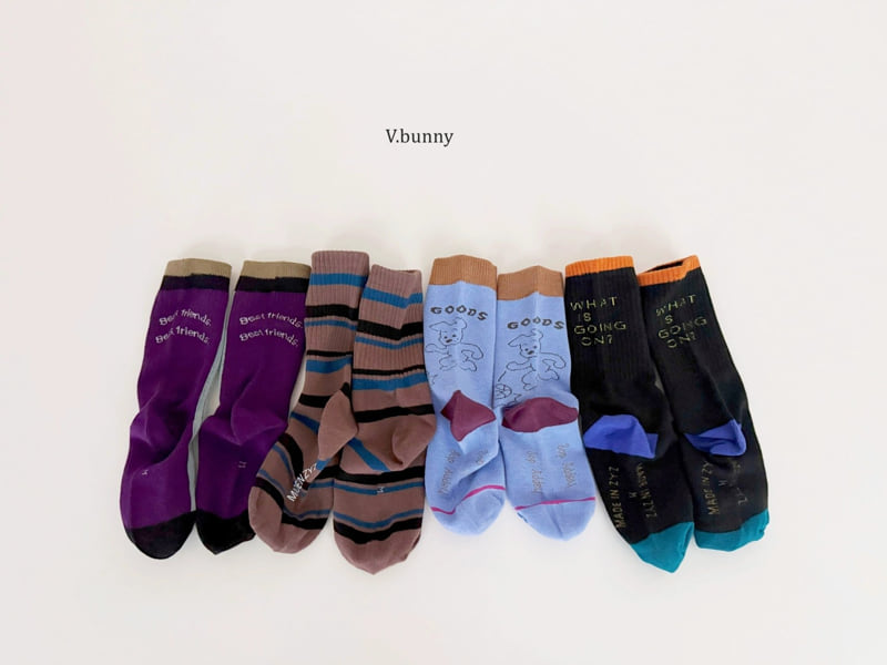 V Bunny - Korean Children Fashion - #magicofchildhood - Dribble Socks Set - 8