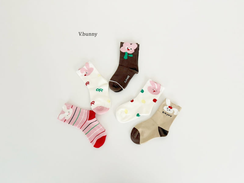 V Bunny - Korean Children Fashion - #magicofchildhood - Bunnies Socks Set - 2