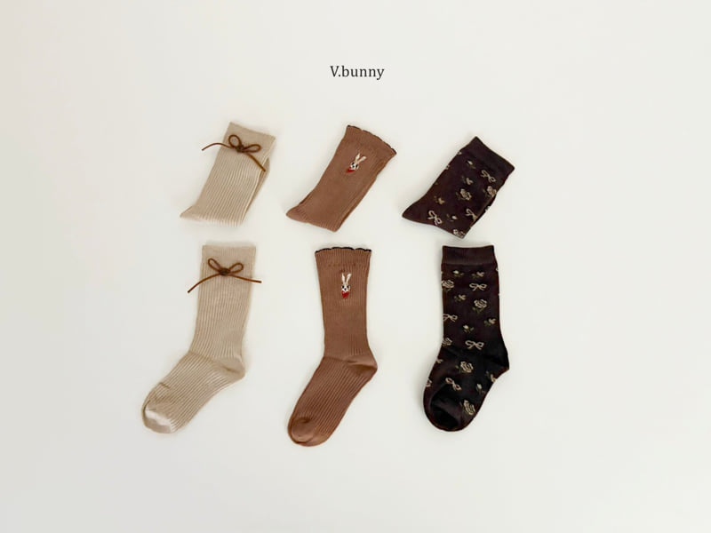 V Bunny - Korean Children Fashion - #minifashionista - Alice Socks Set - 3
