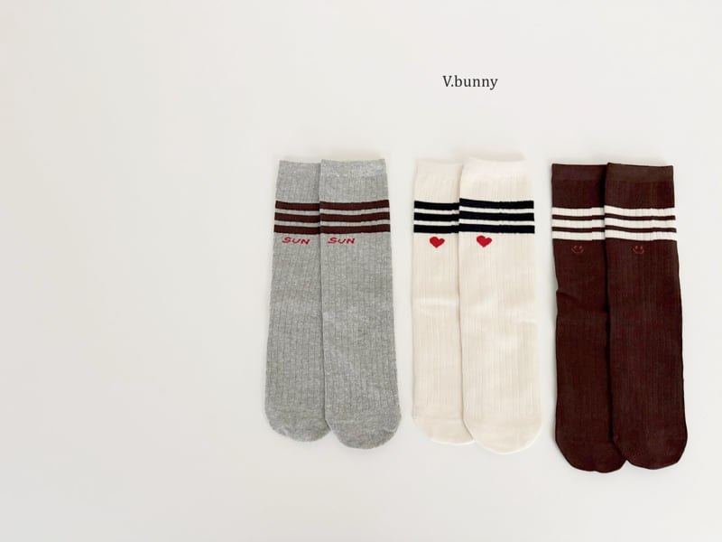 V Bunny - Korean Children Fashion - #minifashionista - Sun Heart Socks Set - 2