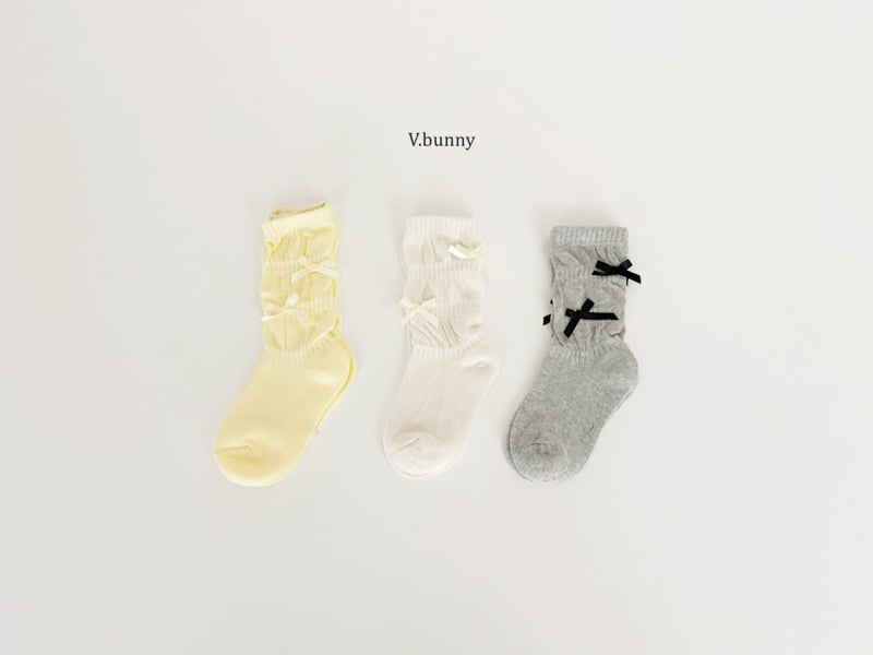 V Bunny - Korean Children Fashion - #minifashionista - Shirring Socks Set
