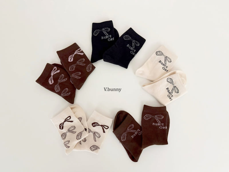 V Bunny - Korean Children Fashion - #minifashionista - Ballet Socks Set - 9
