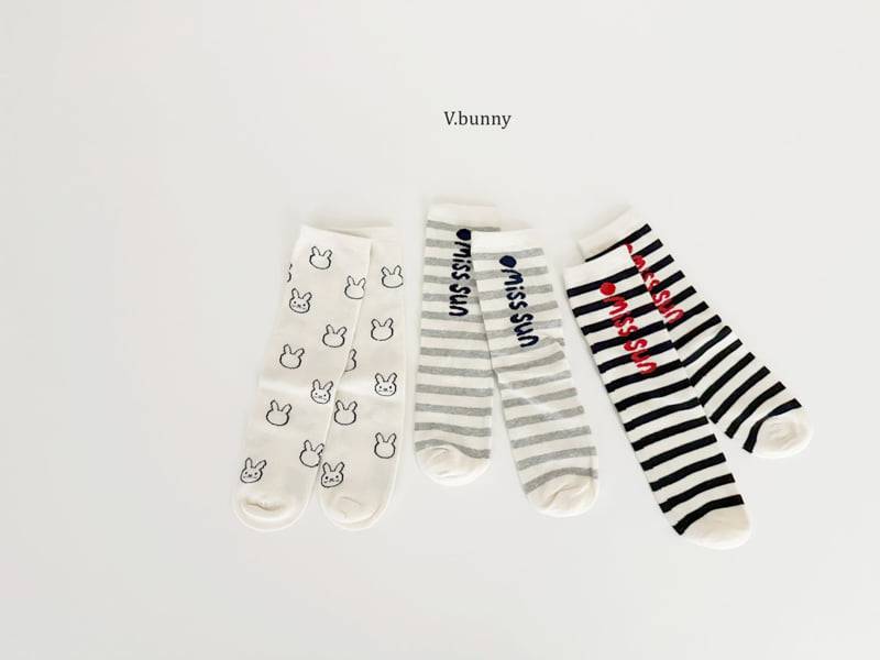 V Bunny - Korean Children Fashion - #minifashionista - Miseon Socks Set - 5