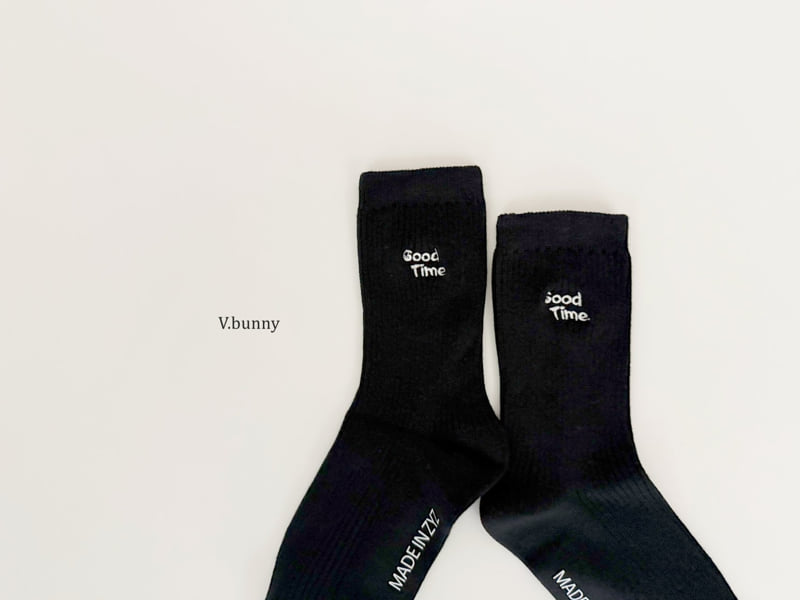 V Bunny - Korean Children Fashion - #minifashionista - Good Time Socks Set - 3