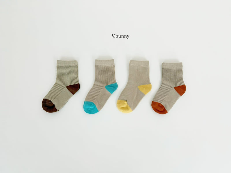 V Bunny - Korean Children Fashion - #minifashionista - Brown Socks Set