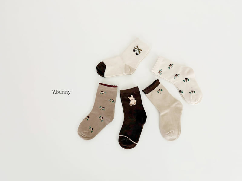 V Bunny - Korean Children Fashion - #minifashionista - Emma Socks Set - 8