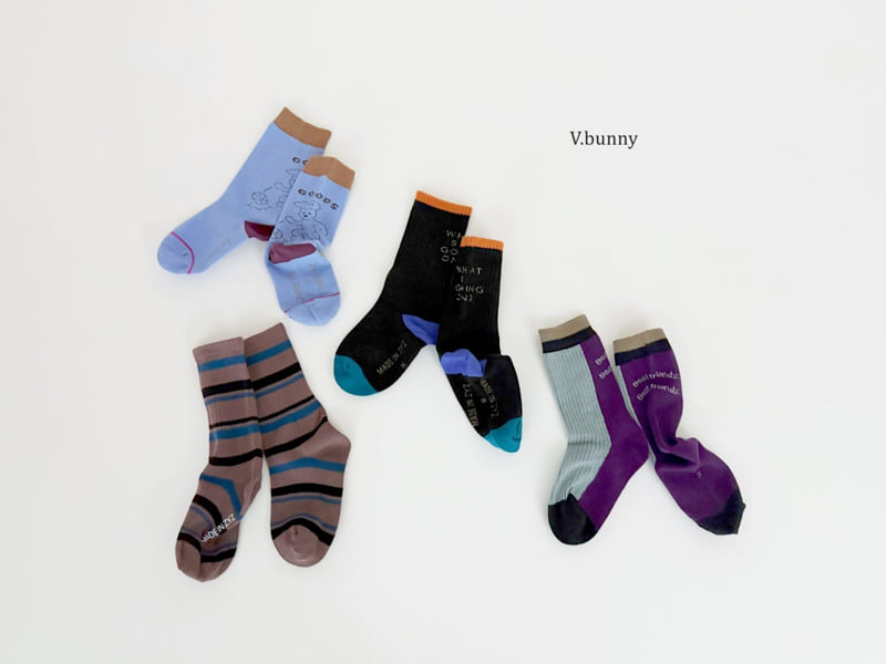 V Bunny - Korean Children Fashion - #minifashionista - Dribble Socks Set - 9