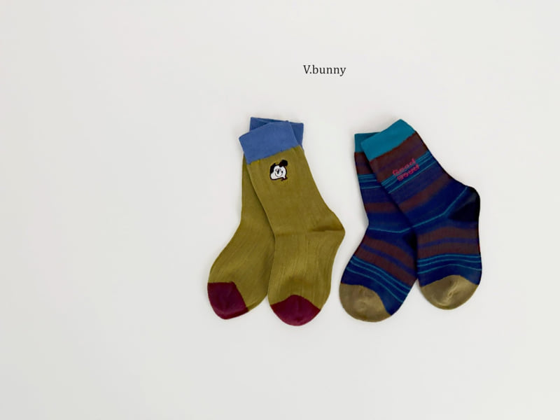 V Bunny - Korean Children Fashion - #minifashionista - Simply Socks Set - 8