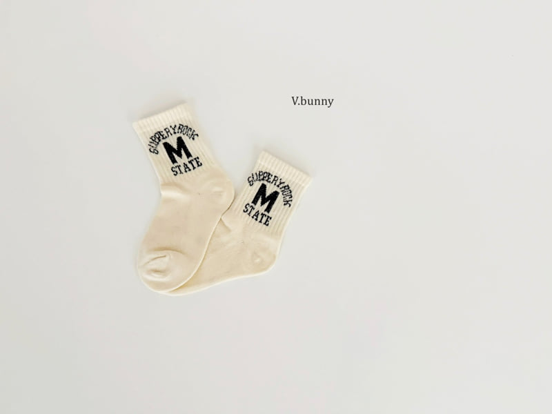V Bunny - Korean Children Fashion - #minifashionista - State Socks Set - 7