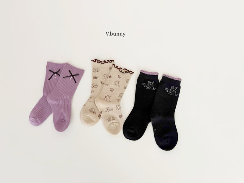 V Bunny - Korean Children Fashion - #minifashionista - Mountain Bunny Socks Set - 11