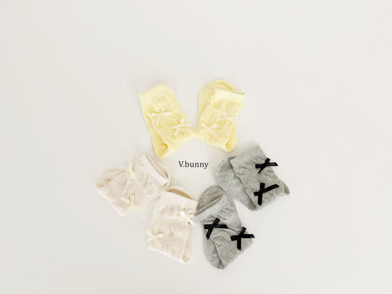 V Bunny - Korean Children Fashion - #prettylittlegirls - Shirring Socks Set - 2