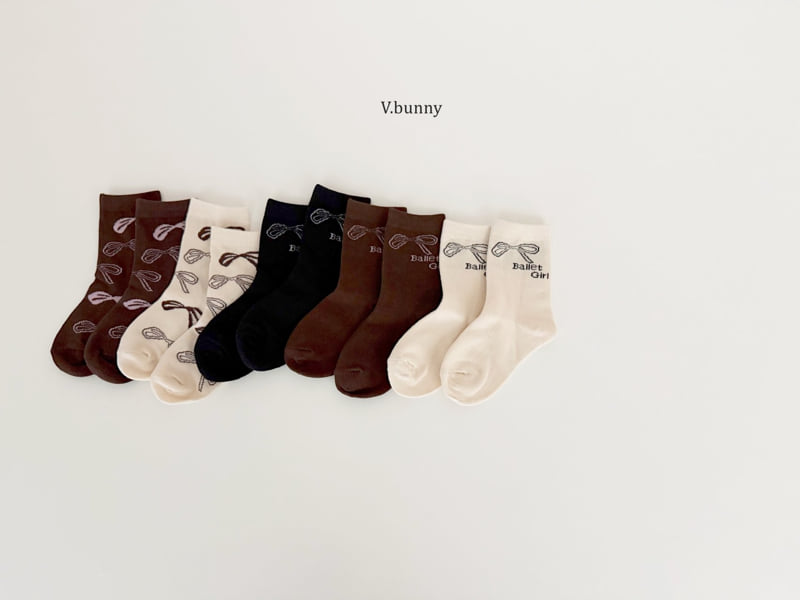 V Bunny - Korean Children Fashion - #prettylittlegirls - Ballet Socks Set - 10