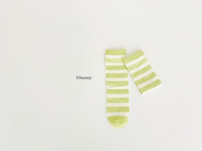 V Bunny - Korean Children Fashion - #prettylittlegirls - Long Green Socks Set - 8