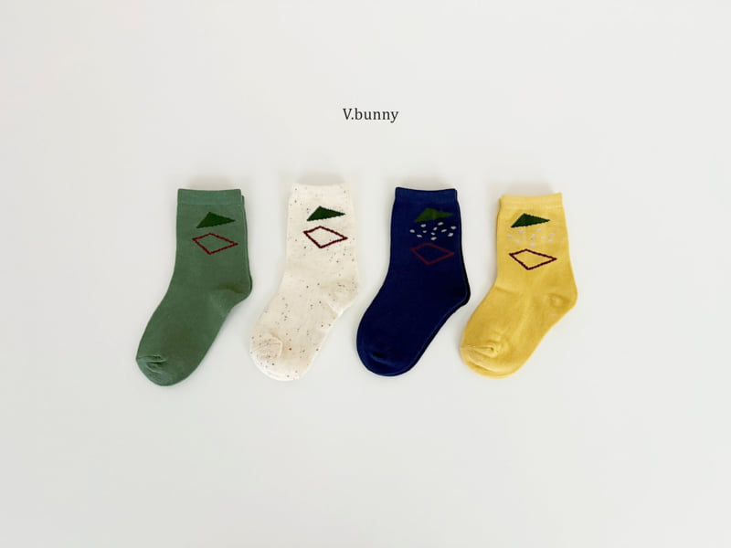 V Bunny - Korean Children Fashion - #prettylittlegirls - Shape Socks Set