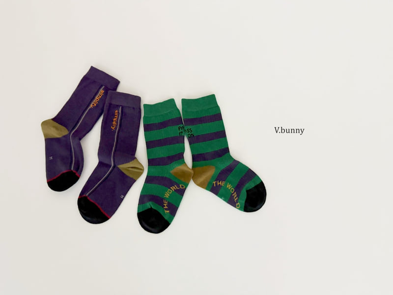 V Bunny - Korean Children Fashion - #prettylittlegirls - Simply Socks Set - 9