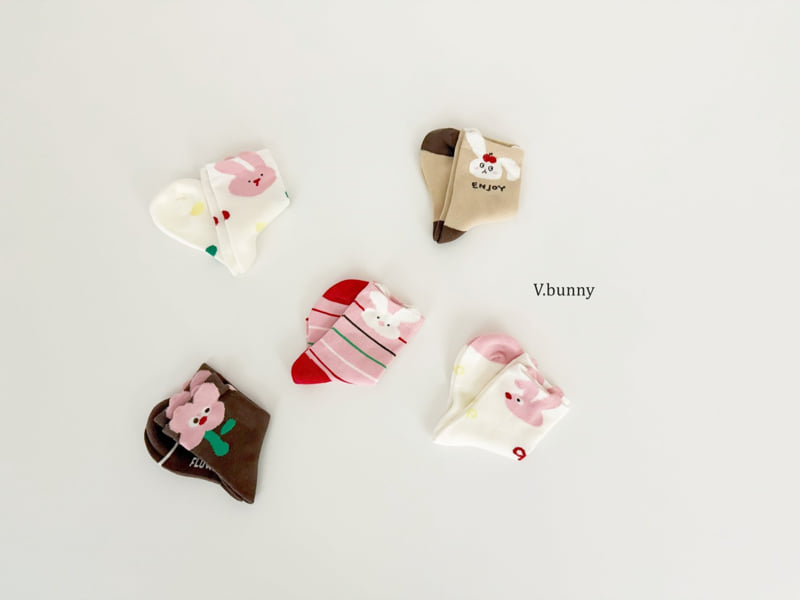 V Bunny - Korean Children Fashion - #minifashionista - Bunnies Socks Set - 4