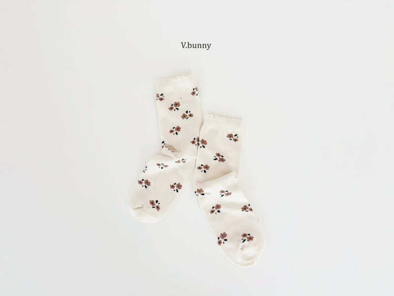V Bunny - Korean Children Fashion - #stylishchildhood - Rain Flower Socks Set - 8