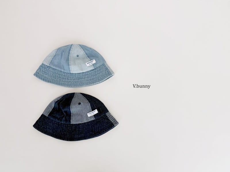 V Bunny - Korean Children Fashion - #stylishchildhood - Colorblock Denim Bucket Hat - 3