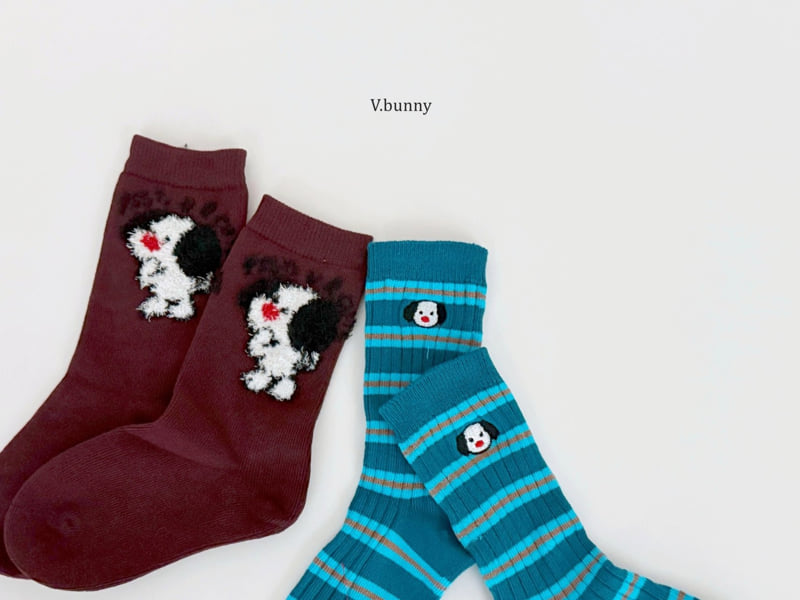 V Bunny - Korean Children Fashion - #todddlerfashion - Choco Socks Set - 8