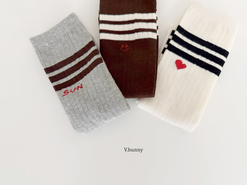 V Bunny - Korean Children Fashion - #prettylittlegirls - Sun Heart Socks Set - 4