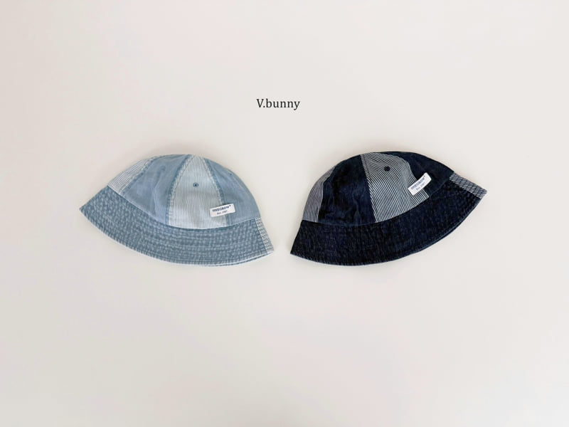 V Bunny - Korean Children Fashion - #todddlerfashion - Colorblock Denim Bucket Hat