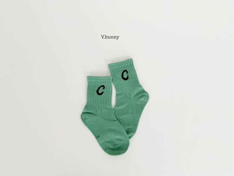 V Bunny - Korean Children Fashion - #todddlerfashion - Question Socks Set - 5