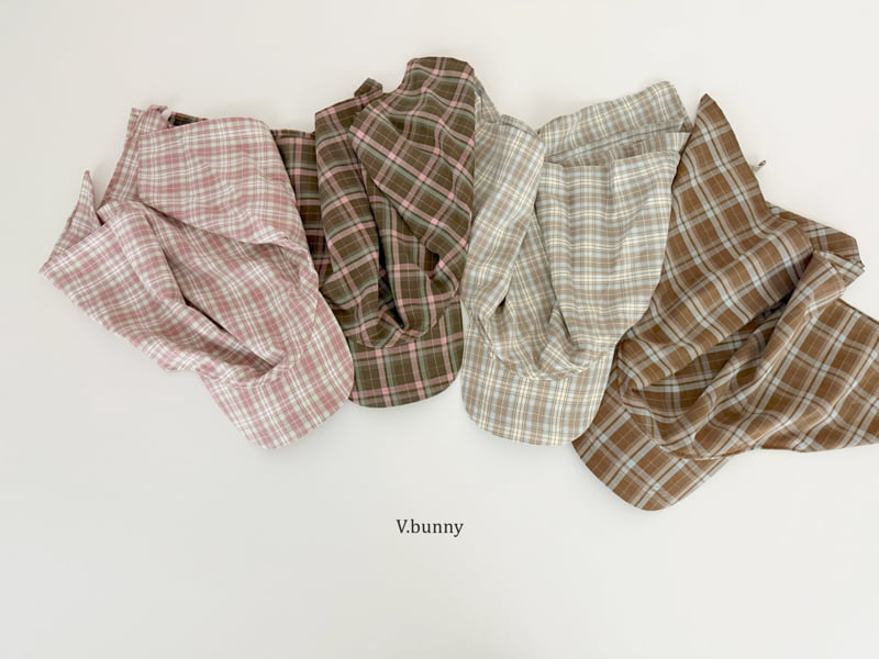 V Bunny - Korean Children Fashion - #todddlerfashion - Check Bandana Cap - 2