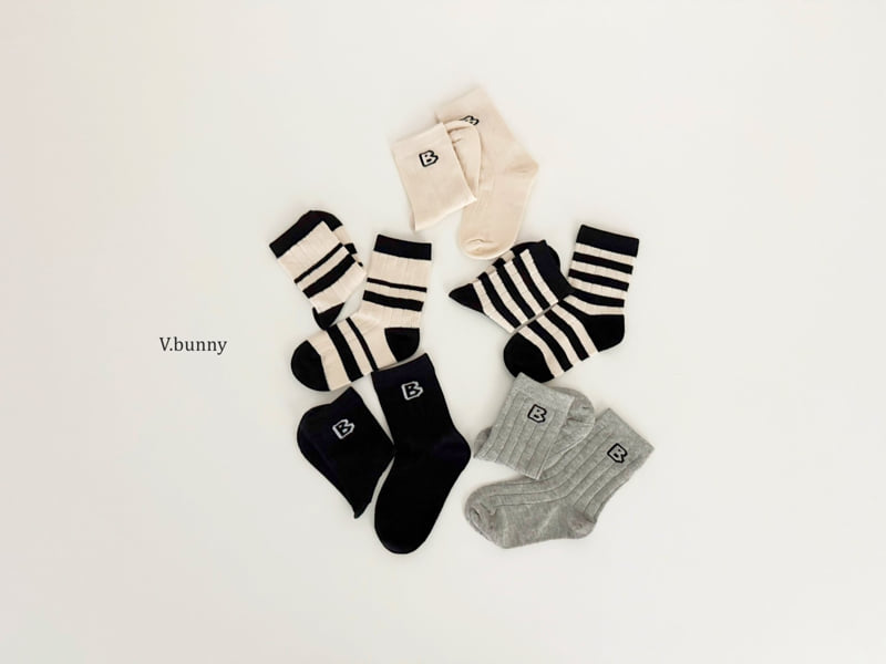 V Bunny - Korean Children Fashion - #todddlerfashion - Big Big Socks Set - 10