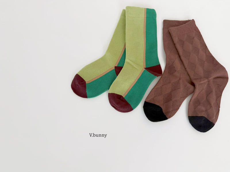 V Bunny - Korean Children Fashion - #toddlerclothing - Choco Socks Set - 9