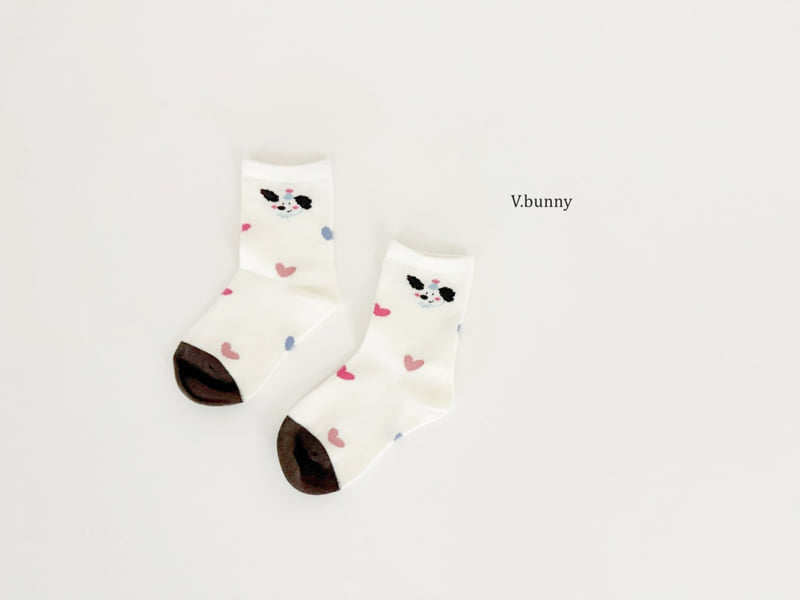 V Bunny - Korean Children Fashion - #toddlerclothing - Dot Dog Socks Set - 5