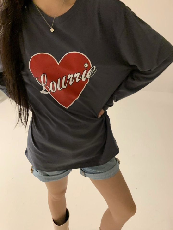 Via - Korean Women Fashion - #momslook - Lourrie Heart Tee - 5