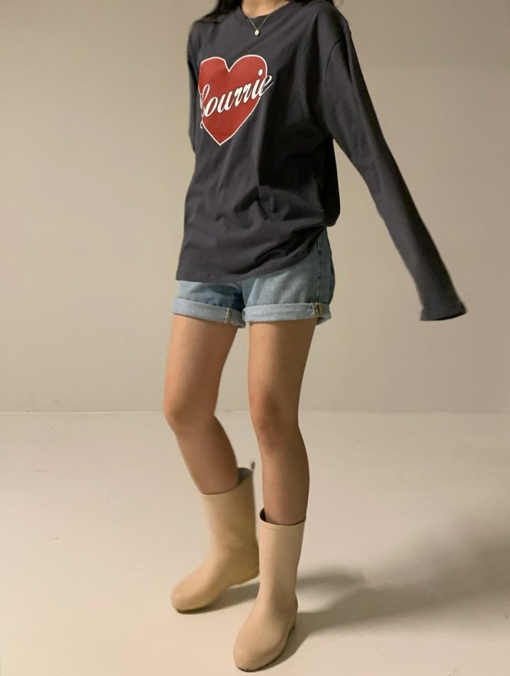 Via - Korean Women Fashion - #momslook - Lourrie Heart Tee - 9