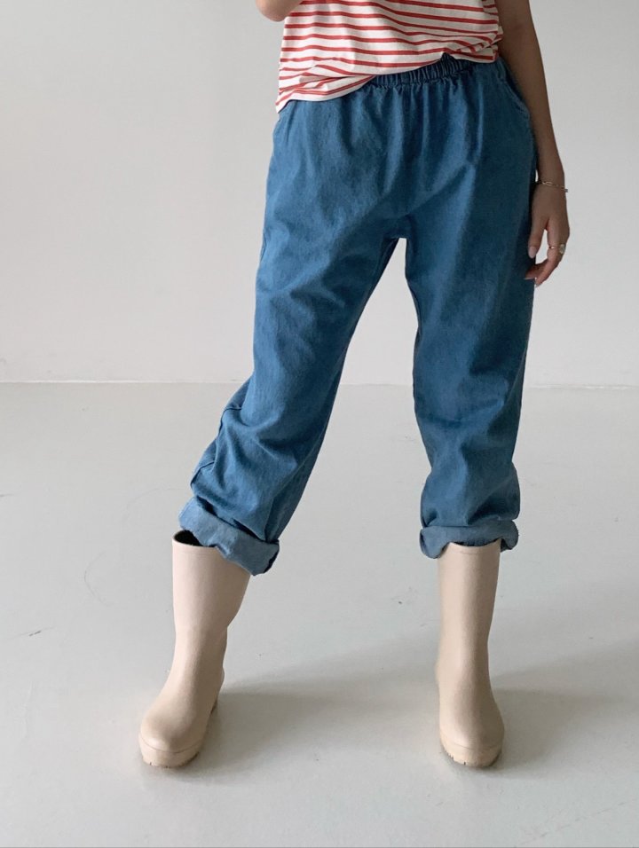 Via - Korean Women Fashion - #momslook - Denim Baggy Pants - 10
