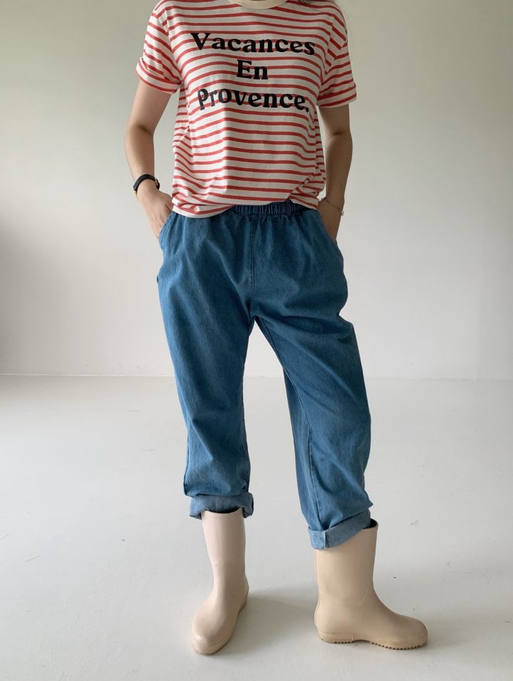 Via - Korean Women Fashion - #momslook - Denim Baggy Pants - 6