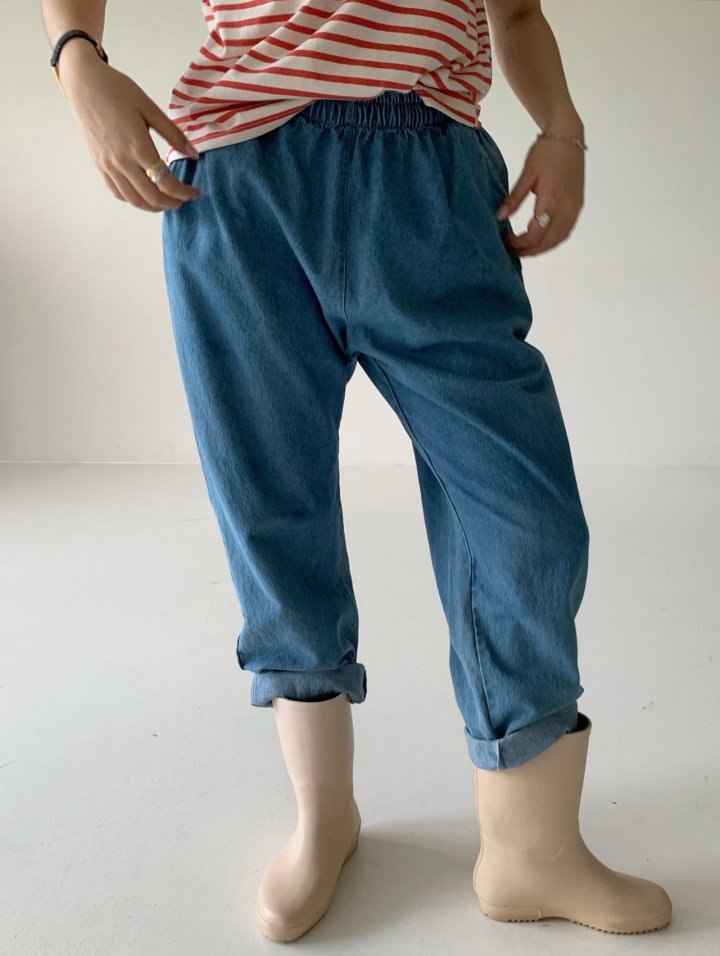 Via - Korean Women Fashion - #momslook - Denim Baggy Pants - 8