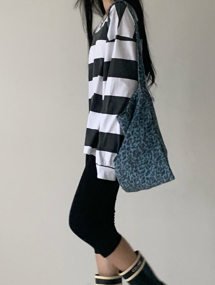 Via - Korean Women Fashion - #momslook - Big Stripe Tee - 9