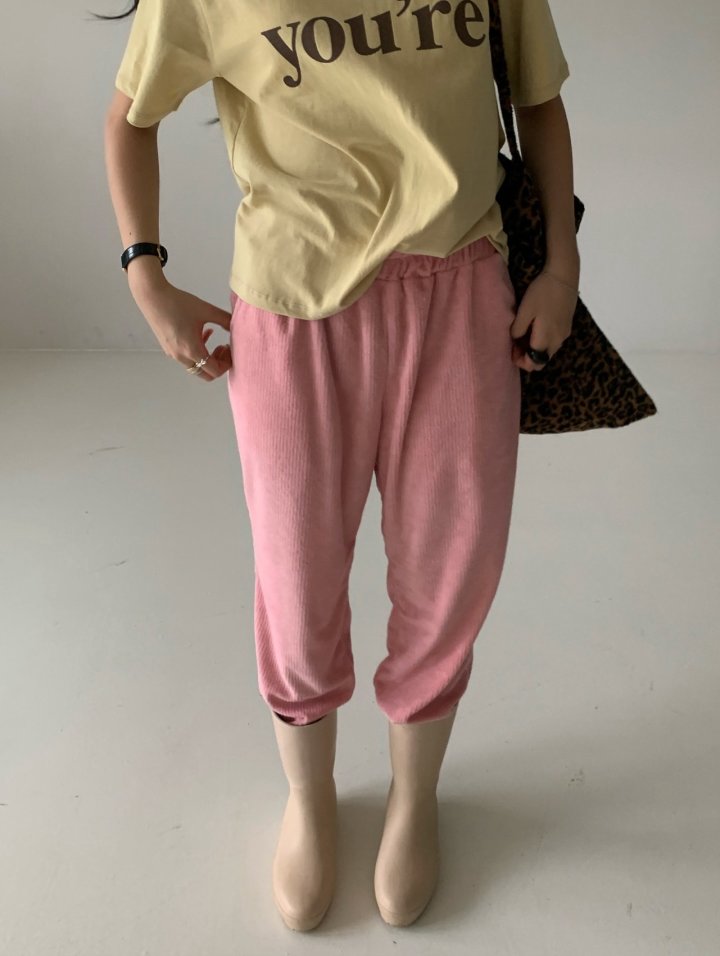Via - Korean Women Fashion - #momslook - Terry Ribbed Pants