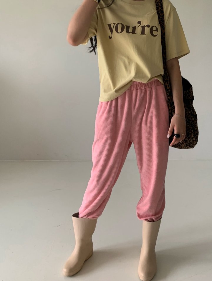 Via - Korean Women Fashion - #momslook - Terry Ribbed Pants - 3