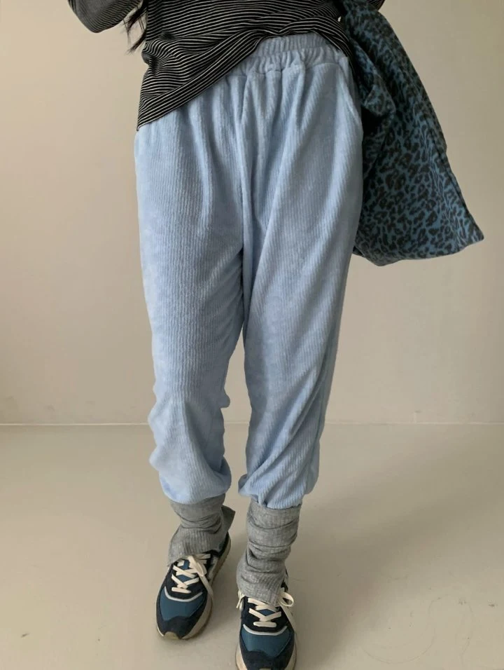 Via - Korean Women Fashion - #momslook - Terry Ribbed Pants - 2