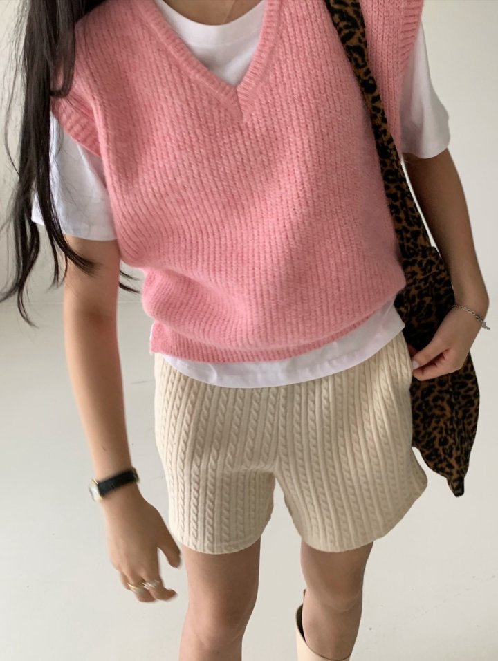 Via - Korean Women Fashion - #momslook - Knitty Short Pants - 2