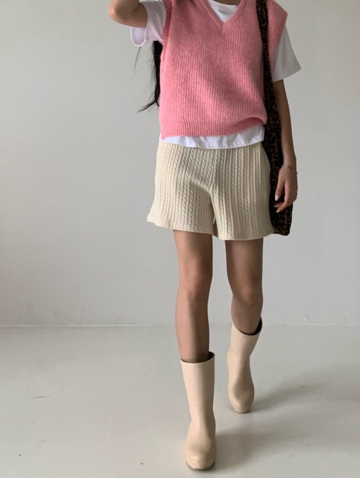 Via - Korean Women Fashion - #womensfashion - Knitty Short Pants - 4