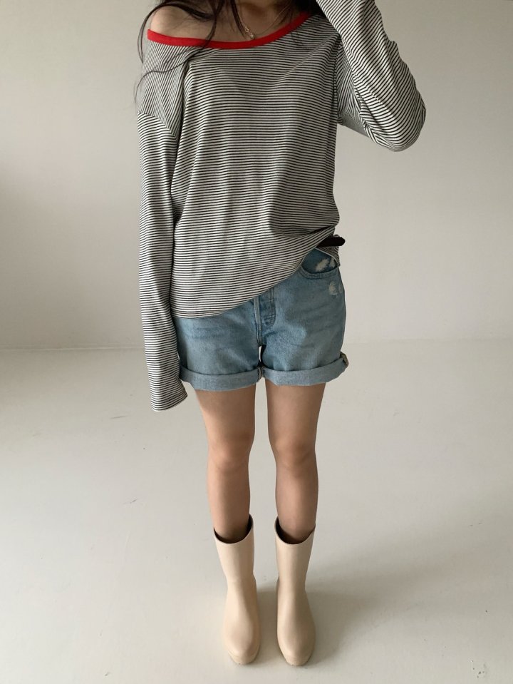 Via - Korean Women Fashion - #momslook - Muse Stripe Tee - 2